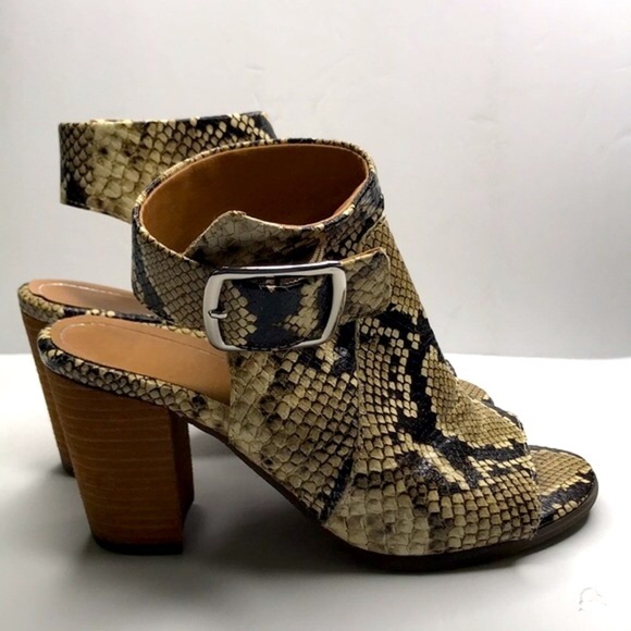Vionic Perk Blakley Snakeskin Peep Toe Booties - Picture 4 of 8